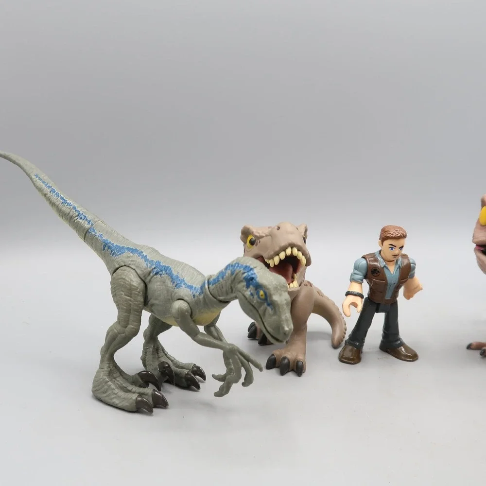 Dinosaur‎ Toy Lot of 7 Jurassic Park World Small Dinos Biters Mix Imaginext Owen